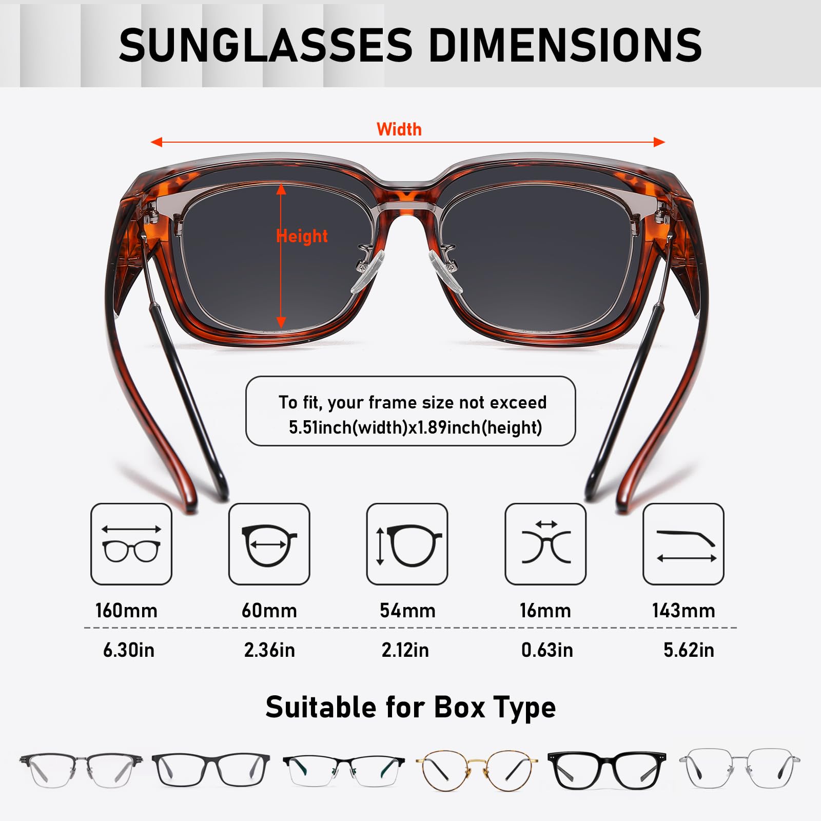 HAOLOTA 3pcs Polarized Over Sunglasses Men Women SG1824-3P