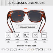 HAOLOTA 3pcs Polarized Over Sunglasses Men Women SG1824-3P