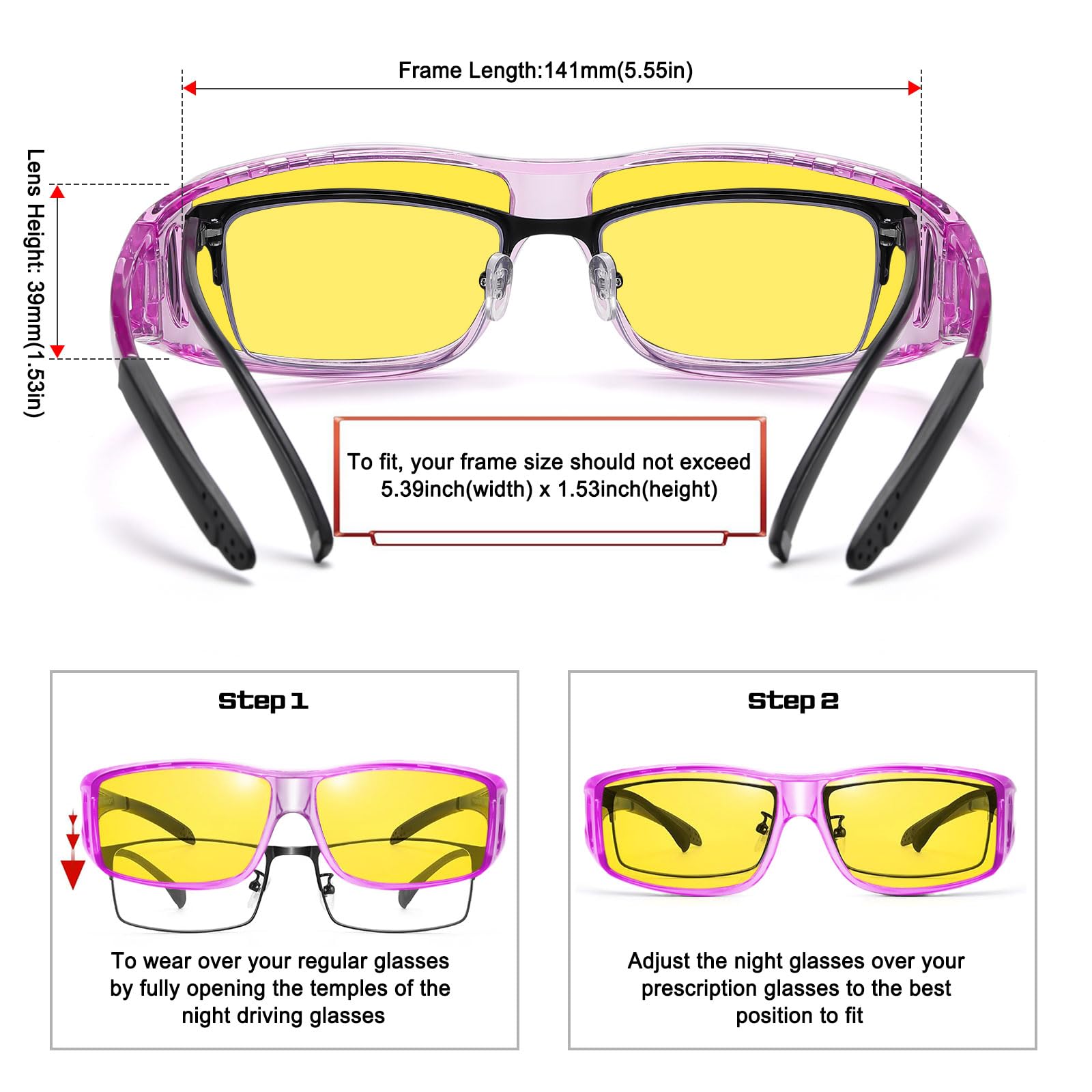 HAOLOTA Night Driving Over Glasses Men Women NV0311