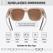 HAOLOTA Square Shapes Fit-Over Sunglasses SG0512