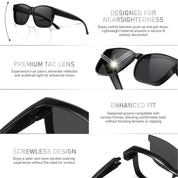 HAOLOTA Square Shades Fit-Over Sunglasses Men SG0174M