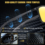 HAOLOTA Ultralight Carbon Fiber Night Glasses Men NV8001