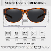 HAOLOTA Cat Eye Sunglasses Over Glasses Women SG0173