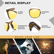 HAOLOTA Anti Glare Night Driving Glasses Women NV8081