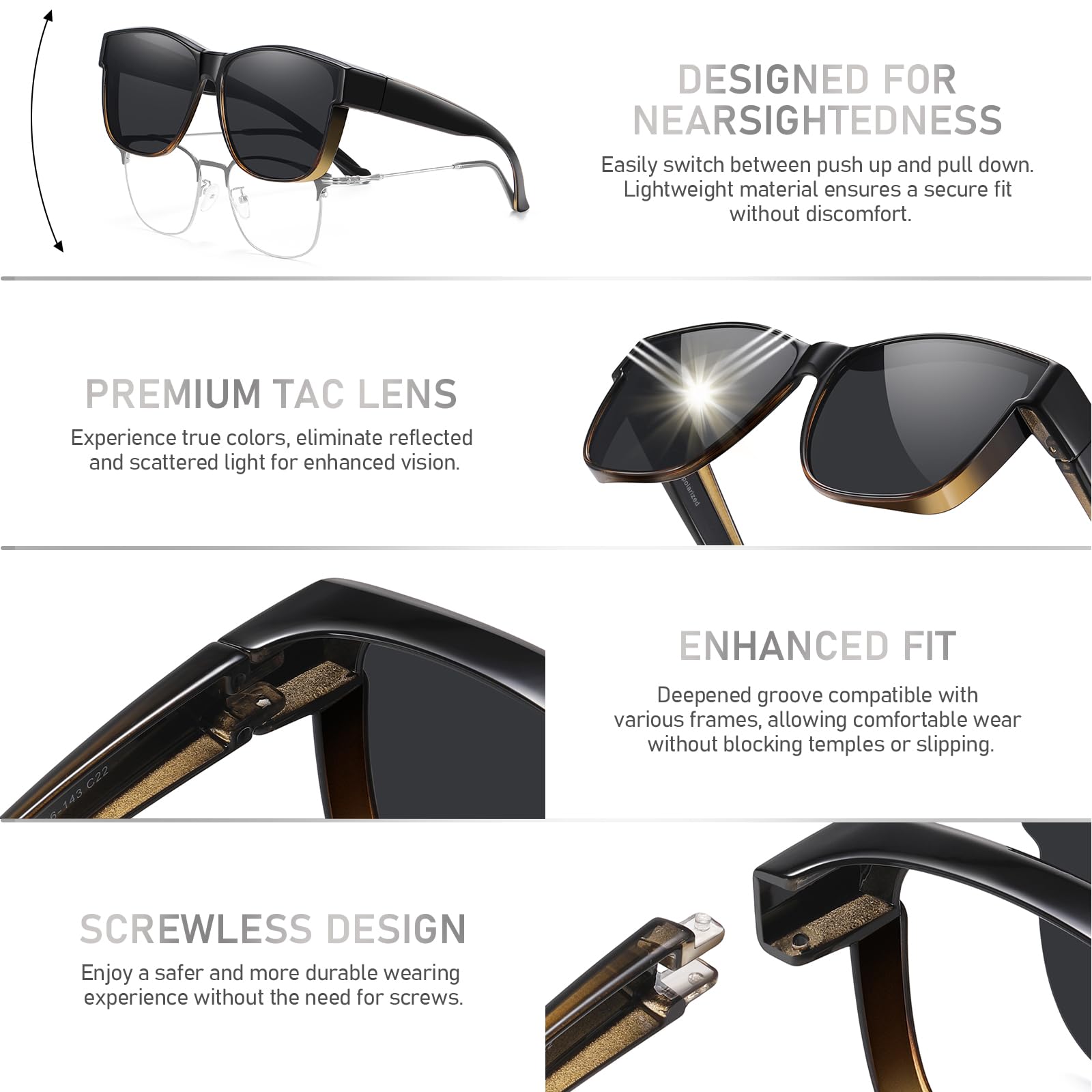 HAOLOTA Square Oversized Over Sunglasses Men SG0174L