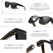 HAOLOTA Square Oversized Over Sunglasses Men SG0174L