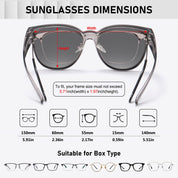 HAOLOTA Cat Eye Sunglasses Over Glasses Women SG0189