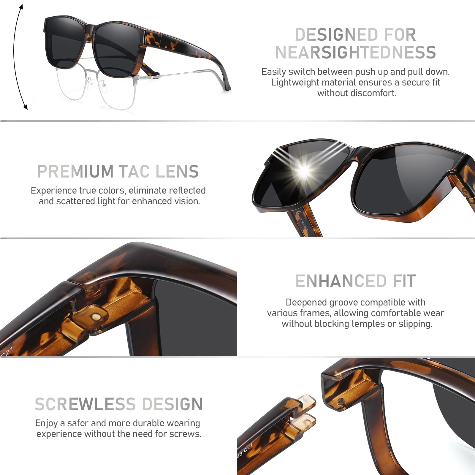 HAOLOTA Square Oversized Over Sunglasses Men SG0174L