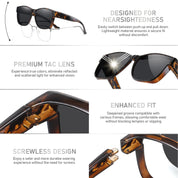 HAOLOTA Square Oversized Over Sunglasses Men SG0174L