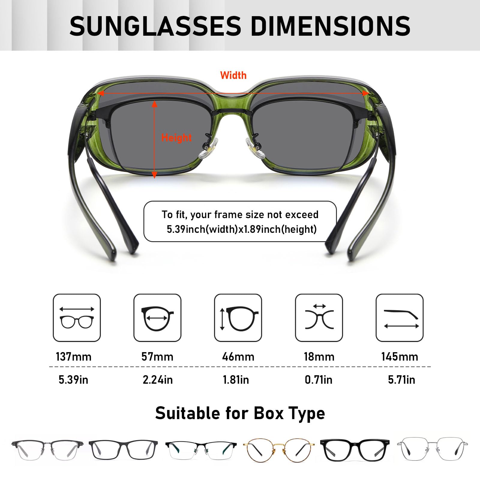 HAOLOTA Small Sunglasses Over Glasses Women SG0513