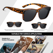 HAOLOTA Square Shades Fit-Over Sunglasses Men SG0174M
