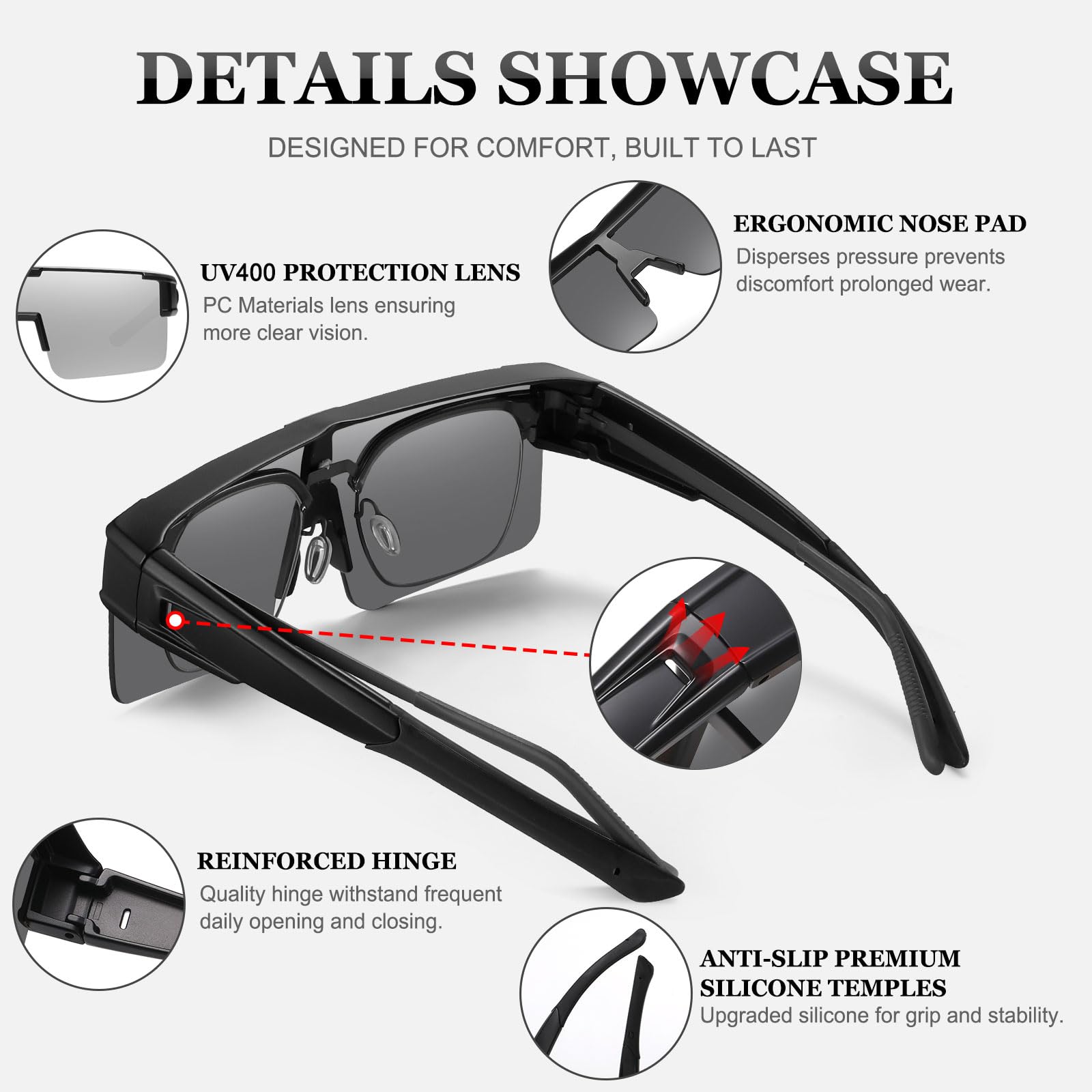 HAOLOTA Cycling Sunglasses Over Glasses Men SG0191