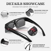 HAOLOTA Cycling Sunglasses Over Glasses Men SG0191