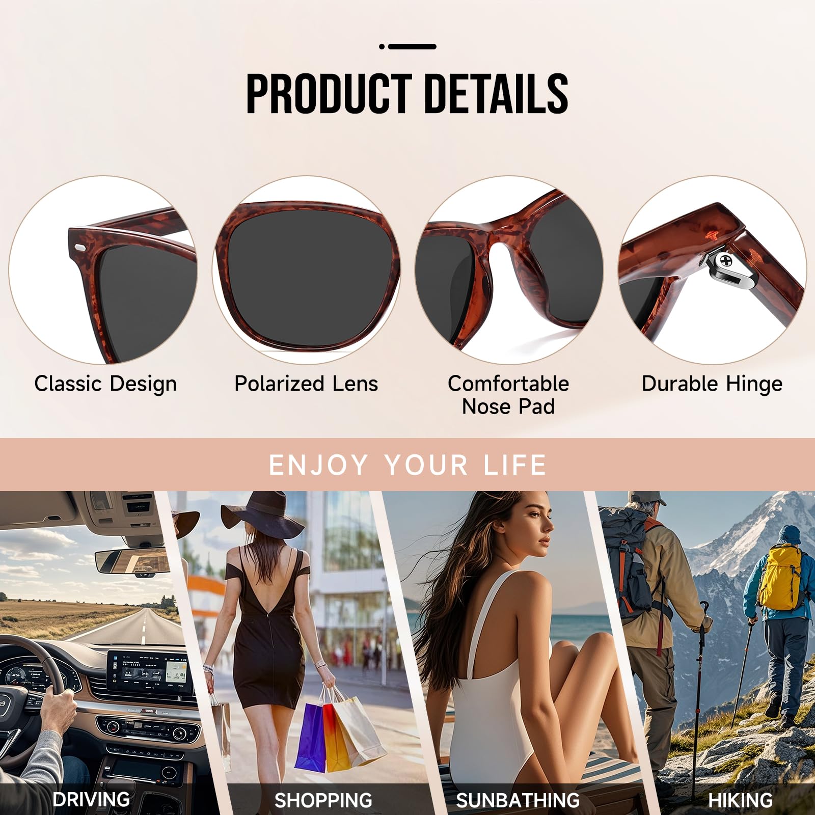 HAOLOTA 2pcs Classic Round Sunglasses Women SG1825-2P