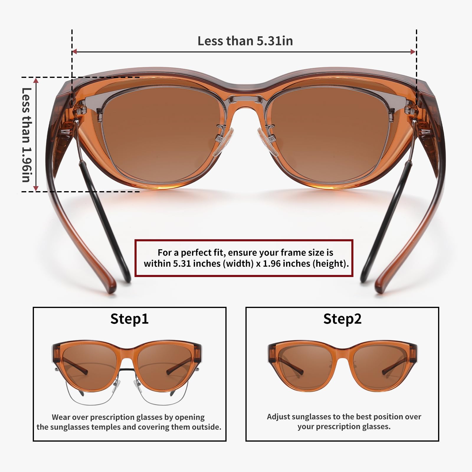 HAOLOTA Small Cat Eye Fit Over Sunglasses Women SG0171