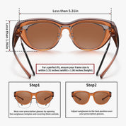 HAOLOTA Small Cat Eye Fit Over Sunglasses Women SG0171