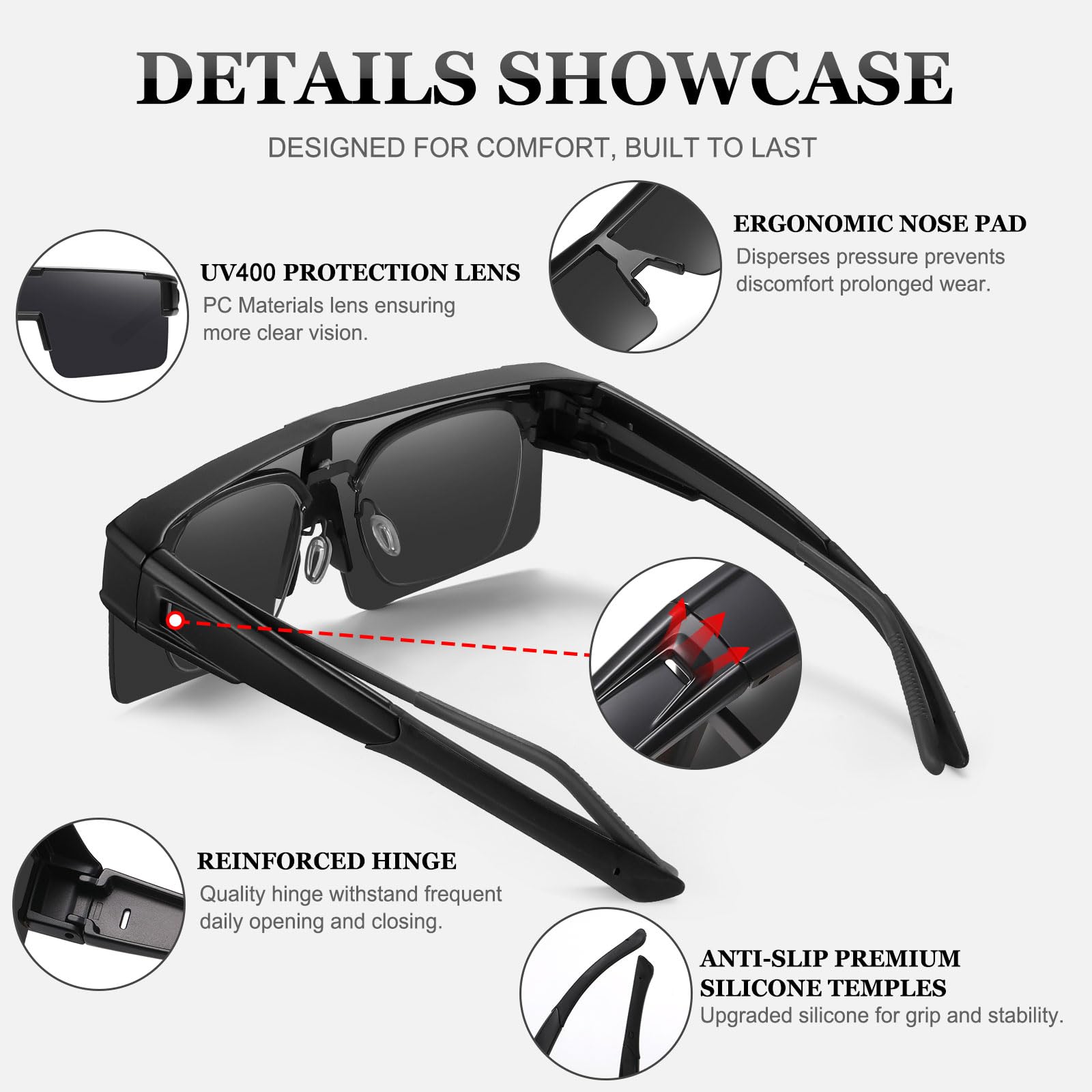 HAOLOTA Cycling Sunglasses Over Glasses Men SG0191