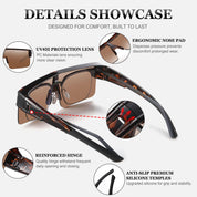 HAOLOTA Cycling Sunglasses Over Glasses Men SG0191