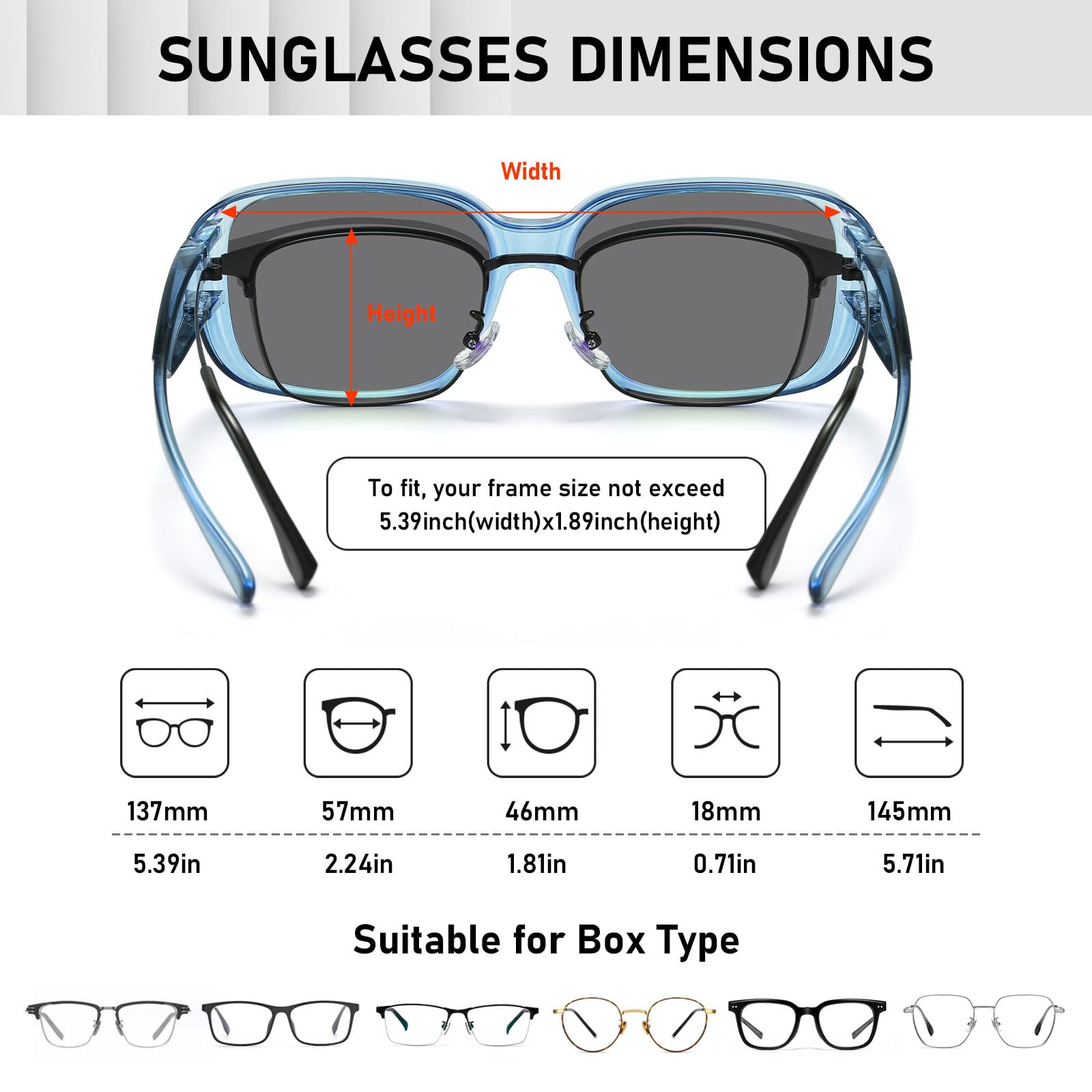 HAOLOTA Small Sunglasses Over Glasses Women SG0513