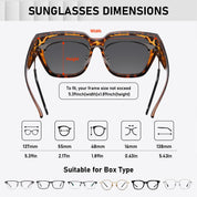 HAOLOTA Square Shapes Fit-Over Sunglasses SG0512