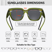 HAOLOTA Square Shapes Fit-Over Sunglasses SG0512