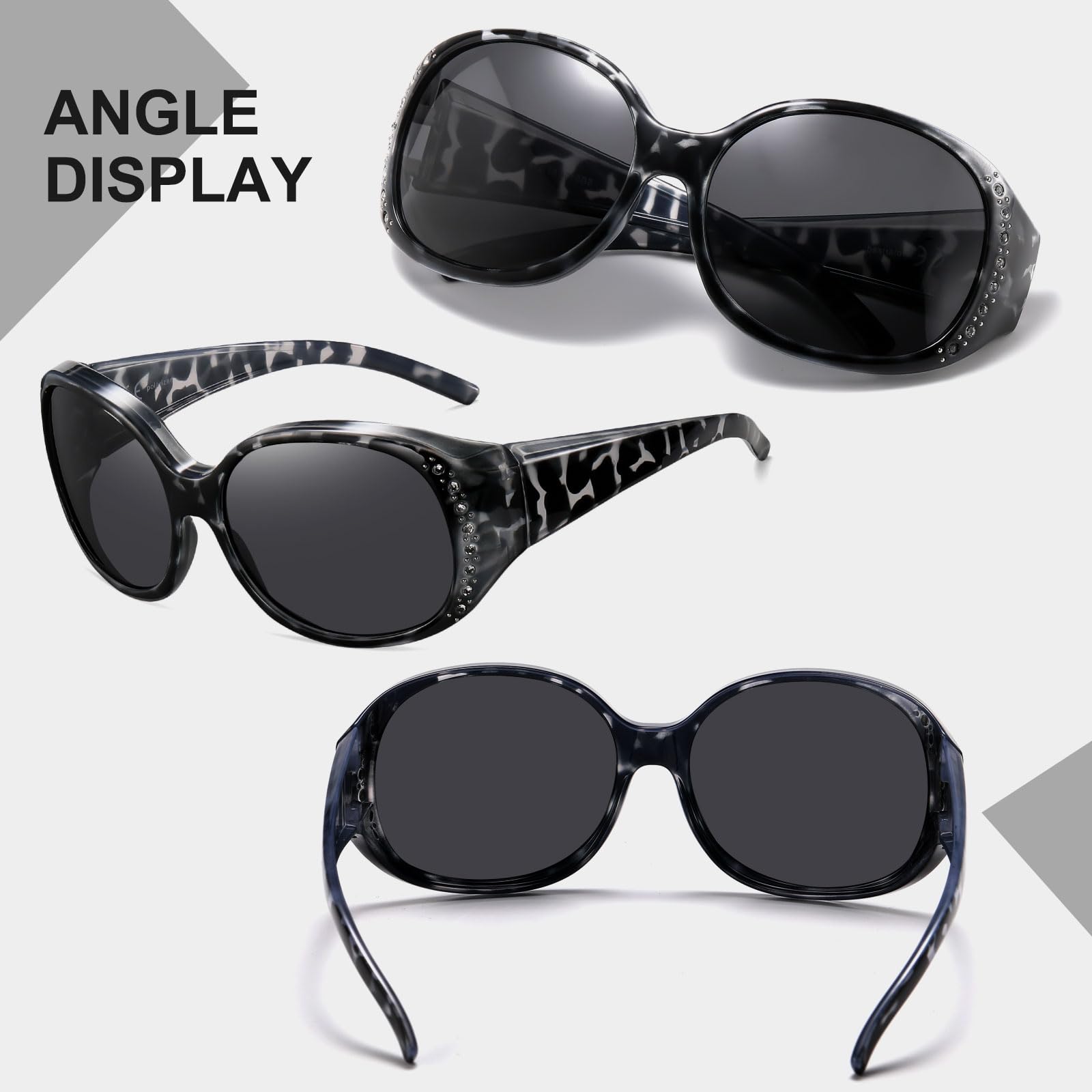 HAOLOTA Rhinestone Fit Over Sunglasses Women SG0108