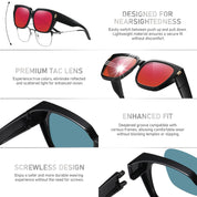 HAOLOTA Square Shapes Fit-Over Sunglasses SG0512