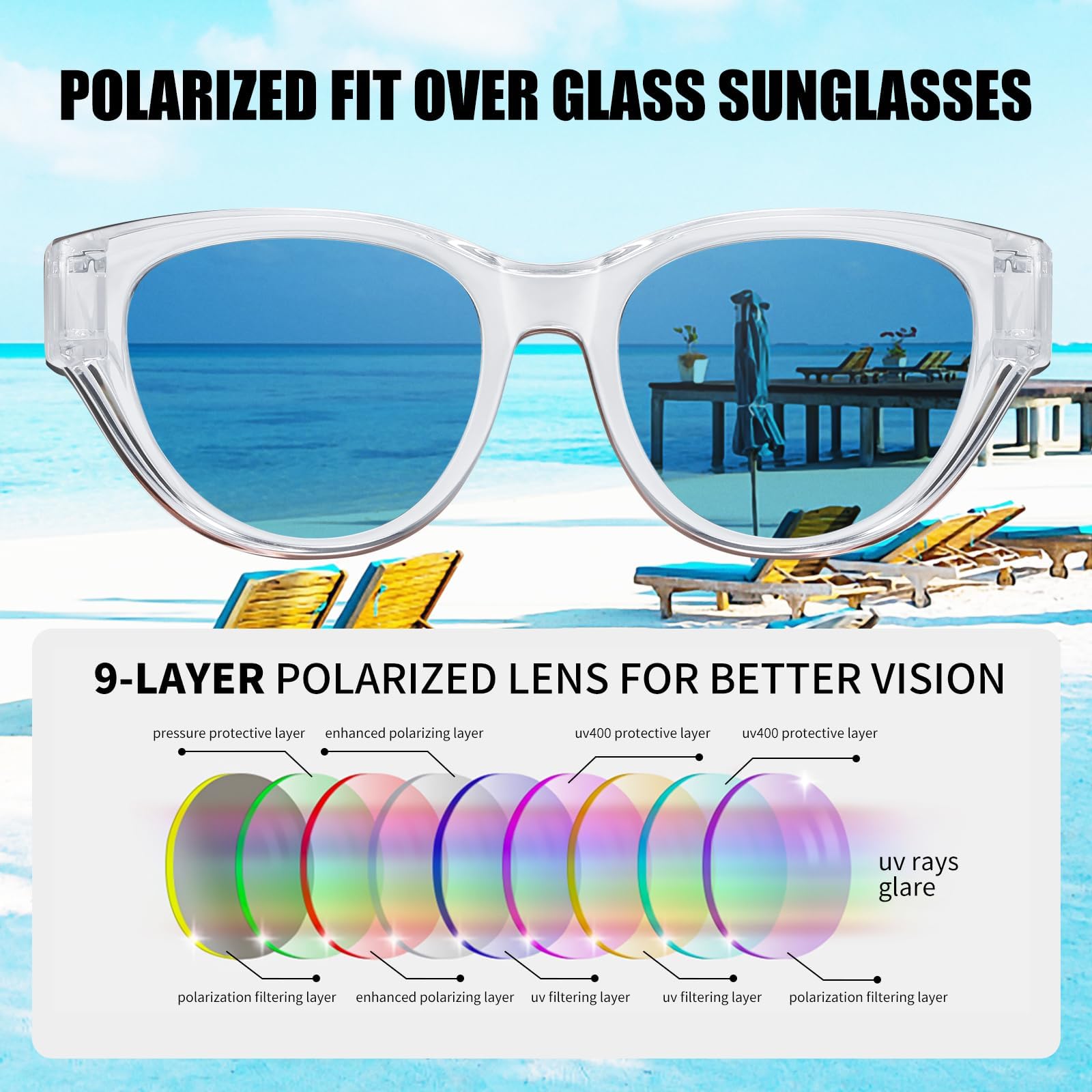 HAOLOTA Small Cat Eye Fit Over Sunglasses Women SG0171