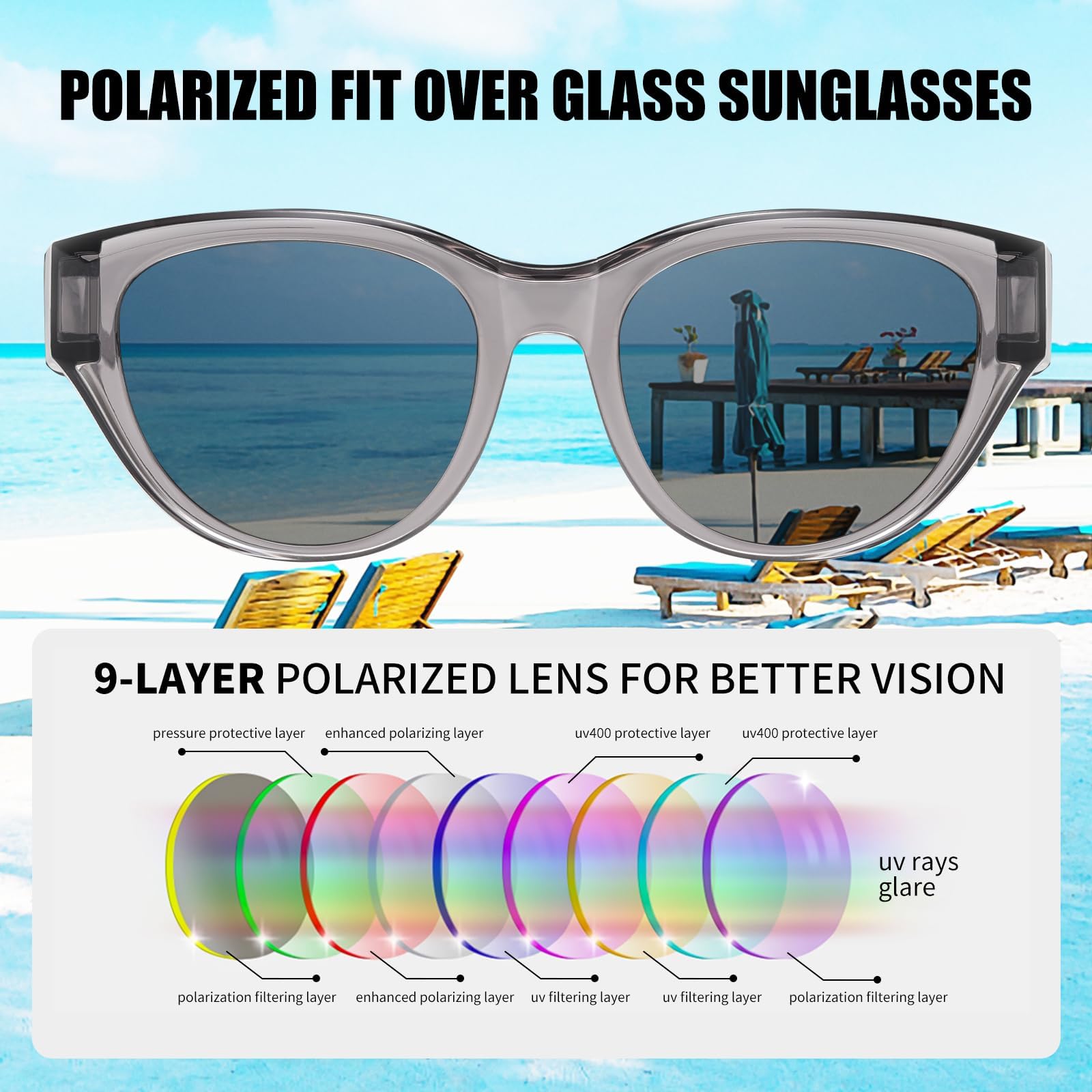 HAOLOTA Small Cat Eye Fit Over Sunglasses Women SG0171