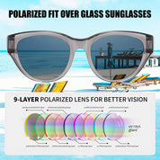 HAOLOTA Small Cat Eye Fit Over Sunglasses Women SG0171