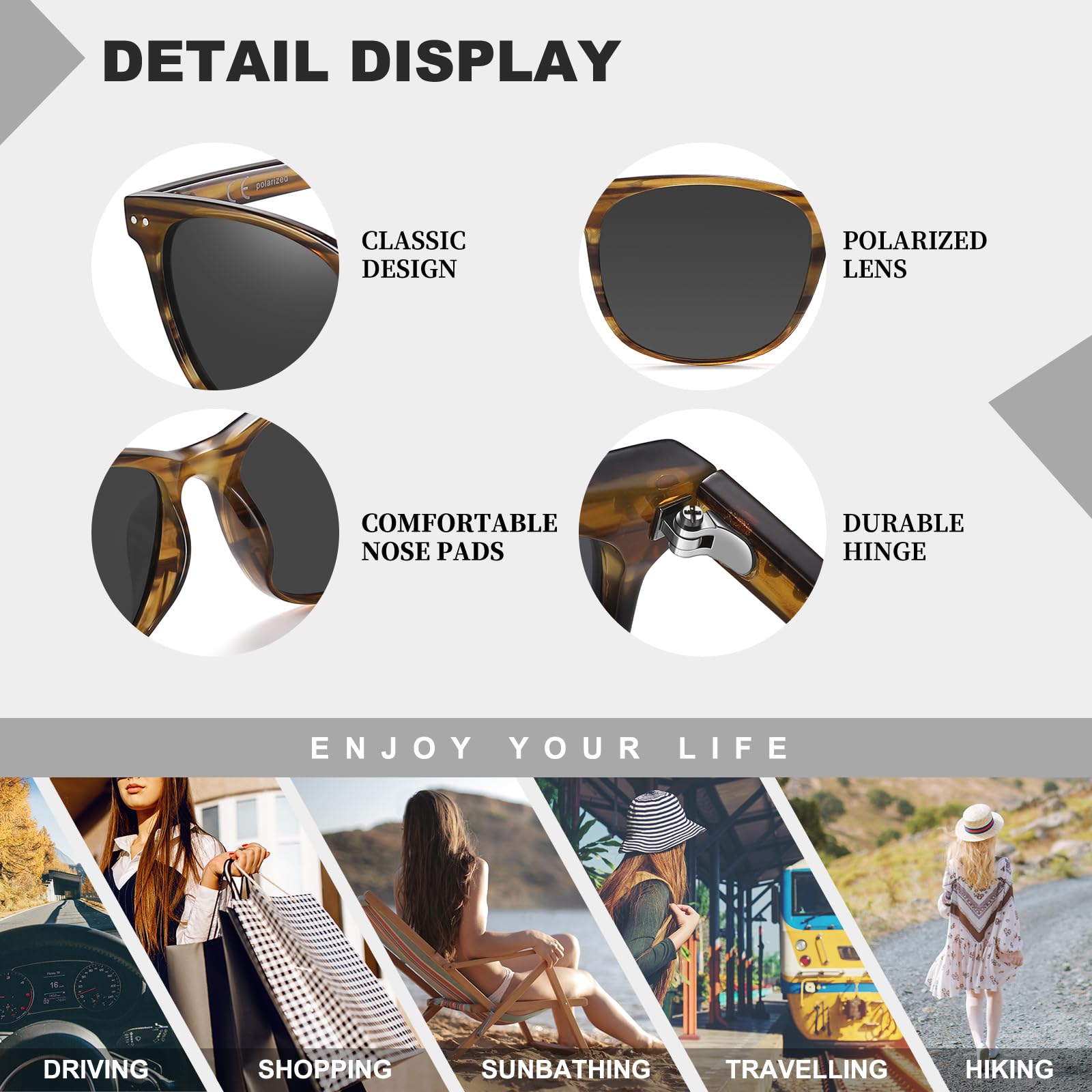 HAOLOTA 2pcs Classic Round Sunglasses Women SG8081-2P