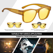 HAOLOTA Square Night Vision Driving Over Glasses NV0174L