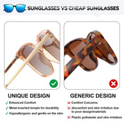 HAOLOTA Metal Frame Cat Eye Sunglasses Women SG1066