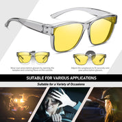 HAOLOTA Square Night Vision Driving Over Glasses NV0174L