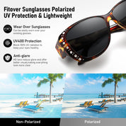 HAOLOTA Rhinestone Fit Over Sunglasses Women SG0107