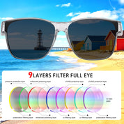 HAOLOTA Square Shades Fit-Over Sunglasses Men SG0174M