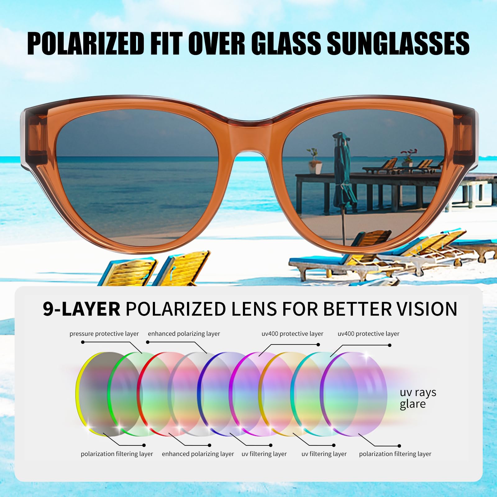 HAOLOTA Small Cat Eye Fit Over Sunglasses Women SG0171