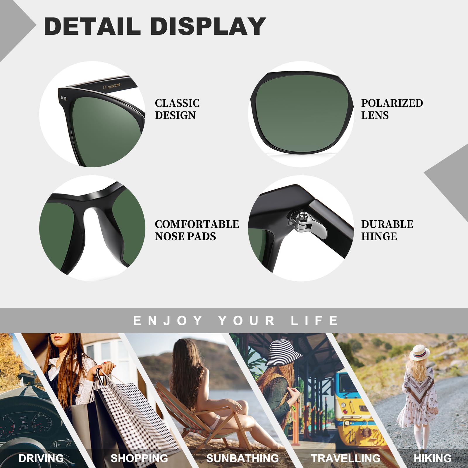 HAOLOTA 2pcs Classic Round Sunglasses Women SG8081-2P