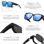 HAOLOTA 3pcs Polarized Over Sunglasses Men Women SG1824-3P