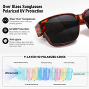 HAOLOTA 3pcs Polarized Over Sunglasses Men Women SG1824-3P
