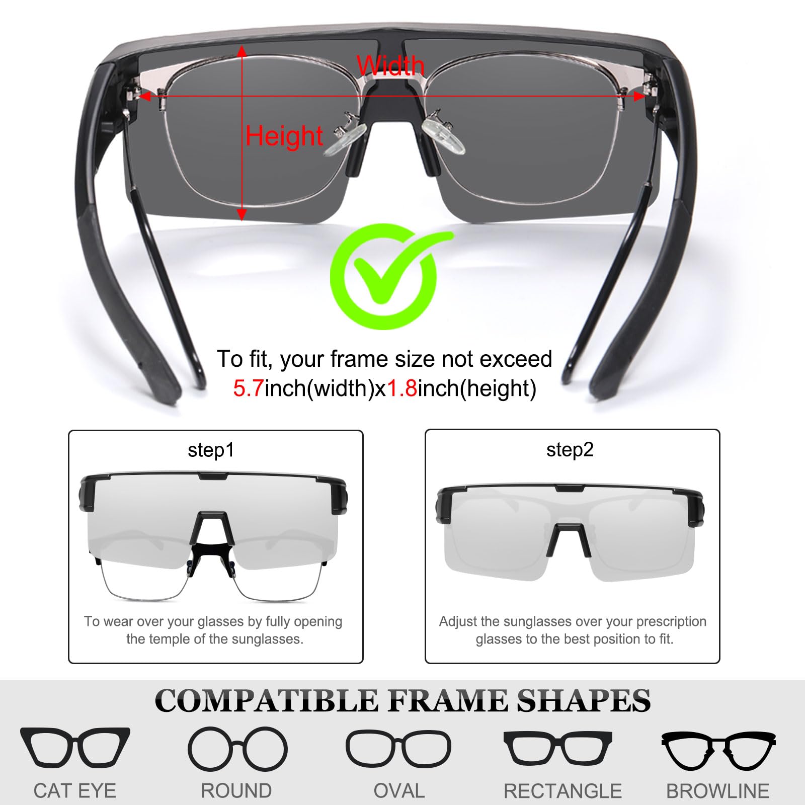 HAOLOTA Cycling Sunglasses Over Glasses Men SG0191