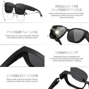 HAOLOTA 3pcs Polarized Over Sunglasses Men Women SG1824-3P