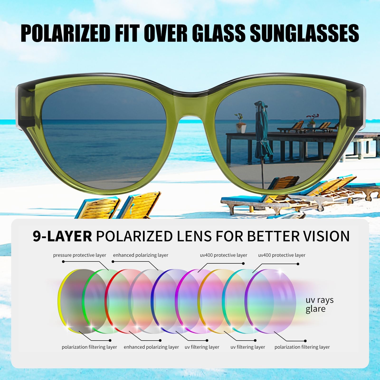 HAOLOTA Small Cat Eye Fit Over Sunglasses Women SG0171