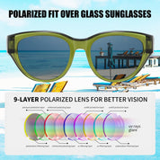 HAOLOTA Small Cat Eye Fit Over Sunglasses Women SG0171