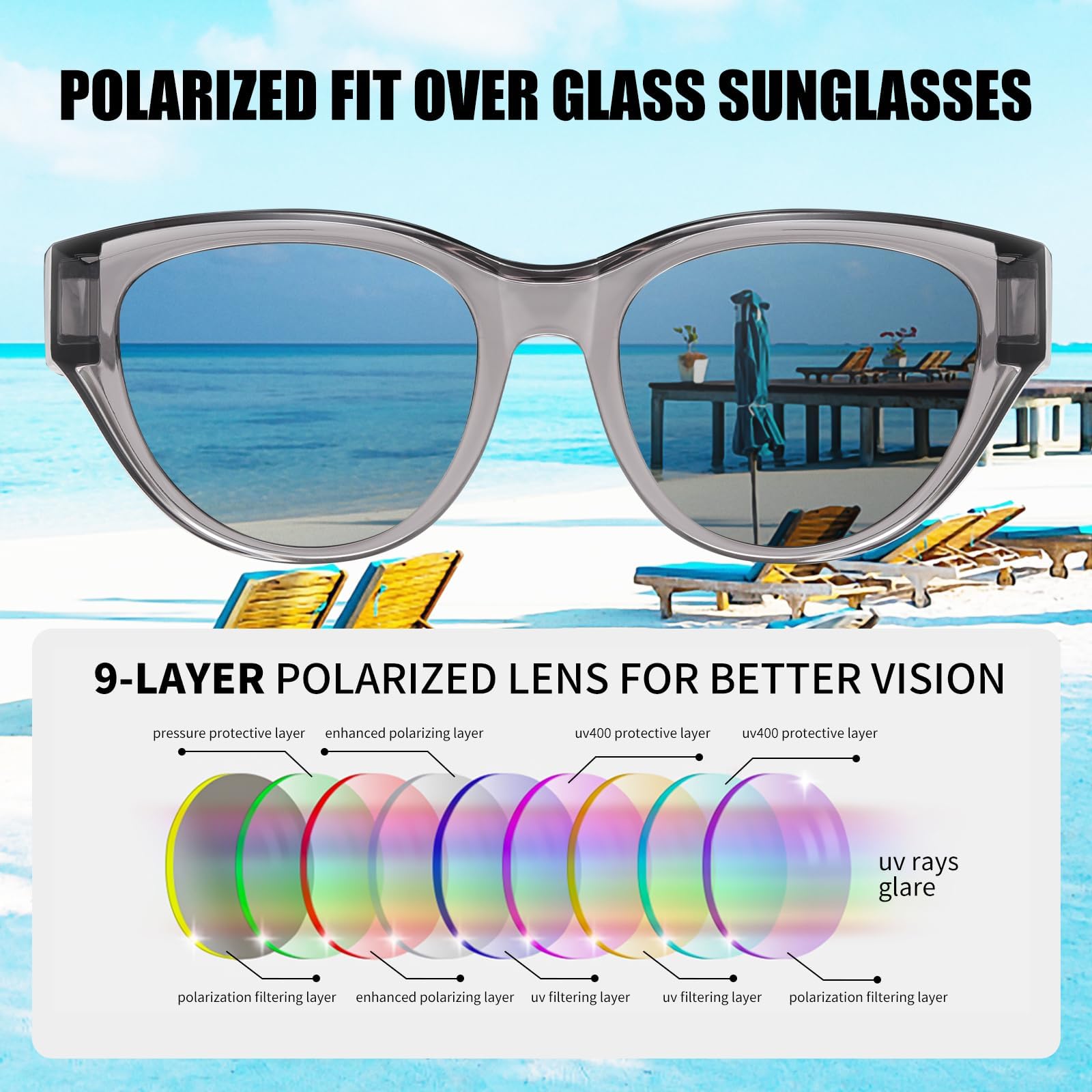 HAOLOTA Small Cat Eye Fit Over Sunglasses Women SG0171