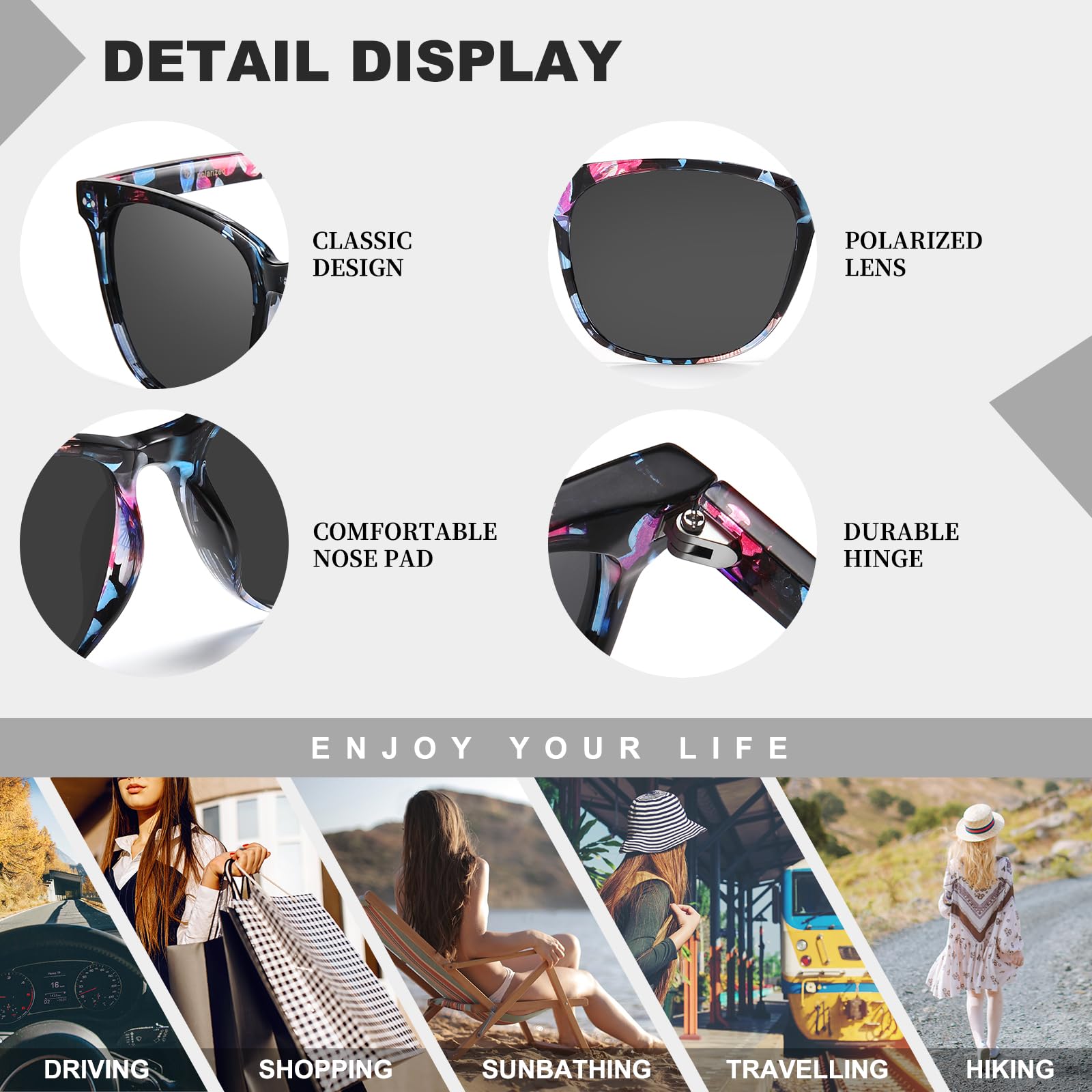 HAOLOTA 2pcs Classic Round Sunglasses Women SG8081-2P