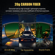 HAOLOTA Ultralight Carbon Fiber Night Glasses Men NV8001