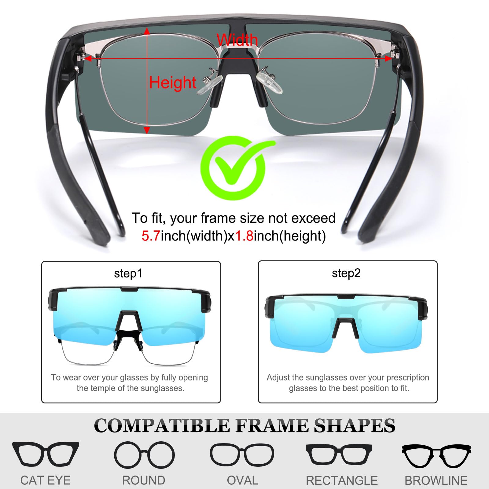 HAOLOTA Cycling Sunglasses Over Glasses Men SG0191