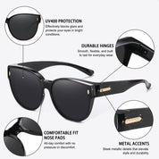 HAOLOTA Cat Eye Sunglasses Over Glasses Women SG0189