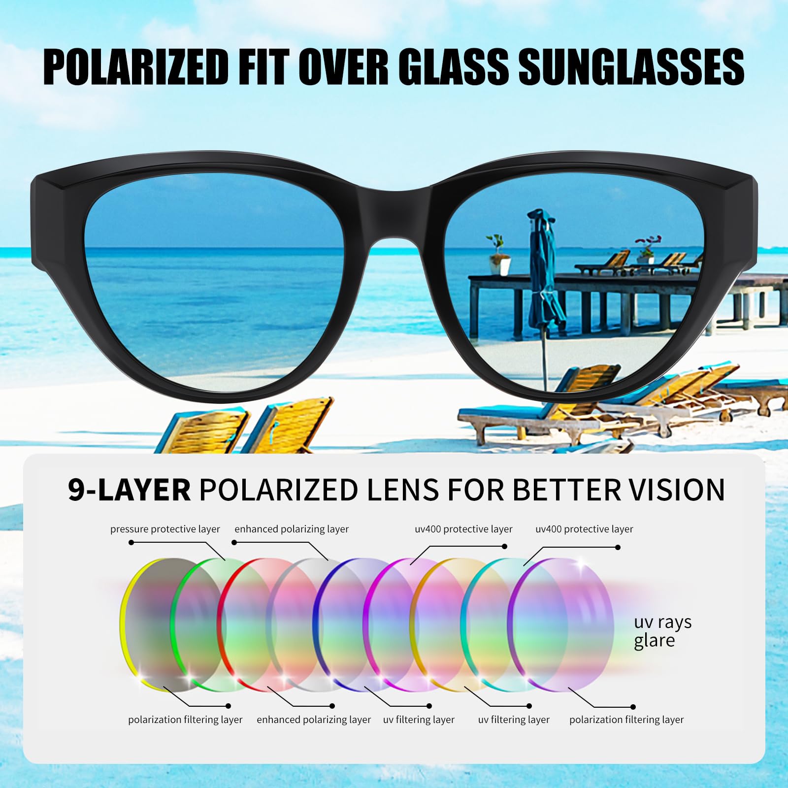 HAOLOTA Small Cat Eye Fit Over Sunglasses Women SG0171